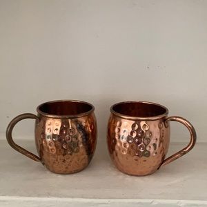🧊🍈 Moscow Mule Cocktail Copper Cups - Set of 2 🥃🍈